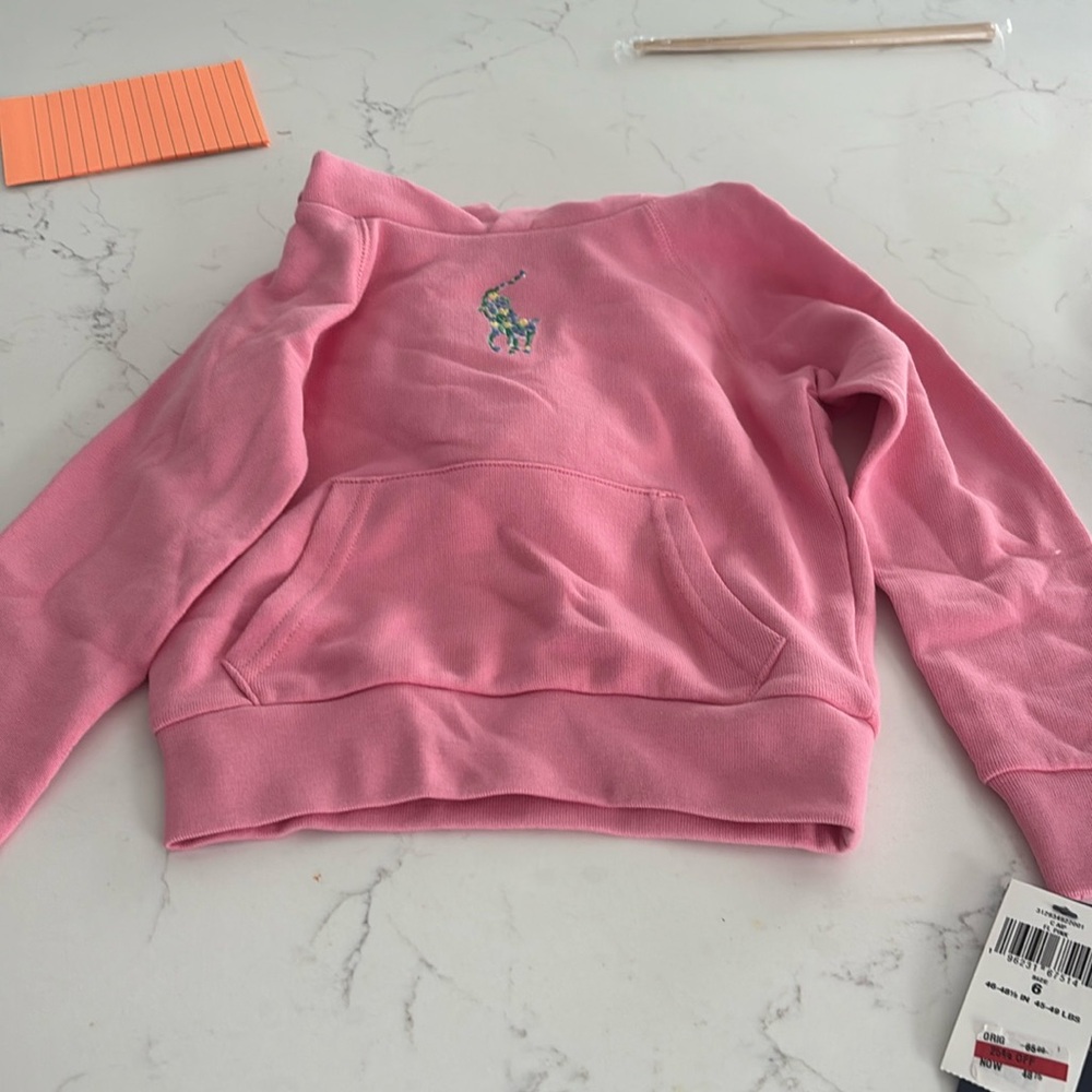 Girls Polo Ralph Lauren hooded sweatshirt NWT